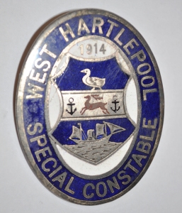 West Hartlepool Special Constable badge, circa 1914